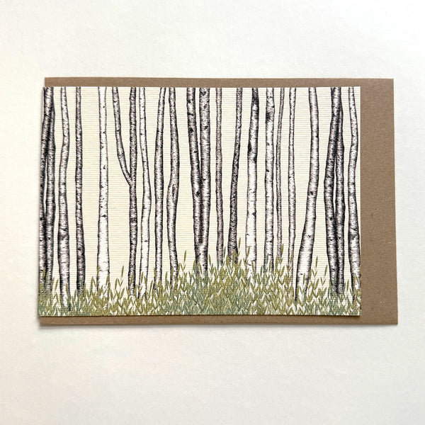 Birch Trees Greetings Card