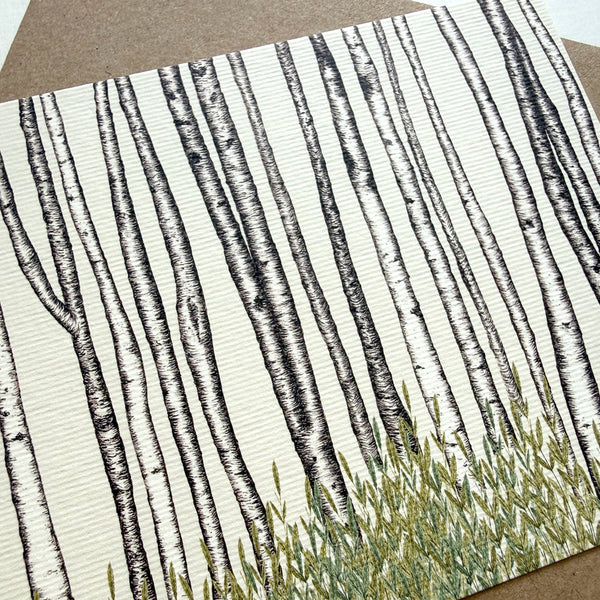 Birch Trees Greetings Card