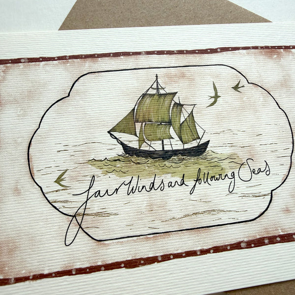 Fair Winds Greetings Card