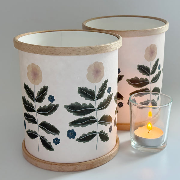 Folk Flower Candle Cover