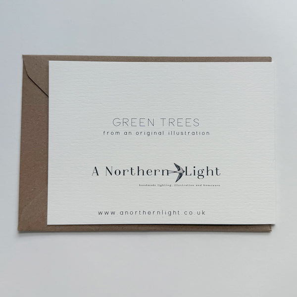 Green Trees Greetings Card