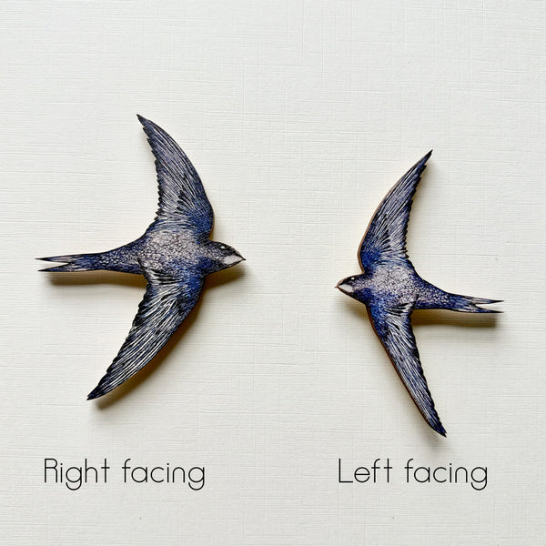 Small Wooden flying swallows