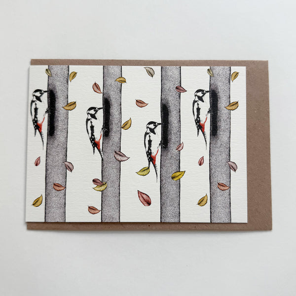 Woodpecker Greetings Card