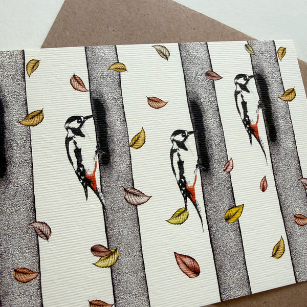 Woodpecker Greetings Card