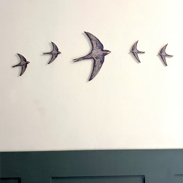 Small Wooden flying swallows