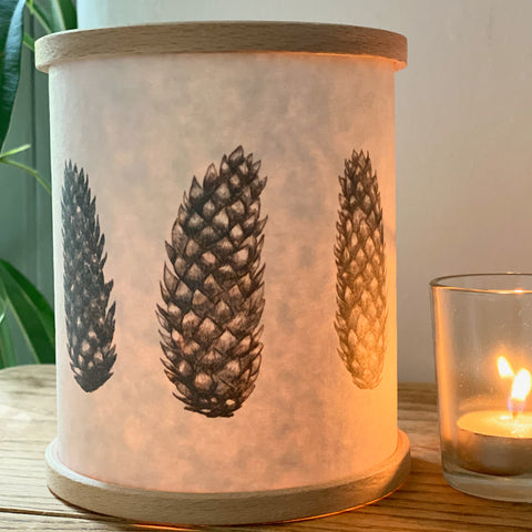 Pine Cones Candle Cover