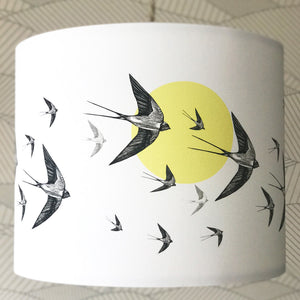 Yellow Swallows Lampshade