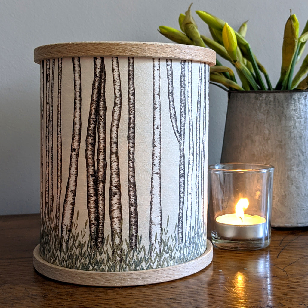 Birch Trees Candle Cover