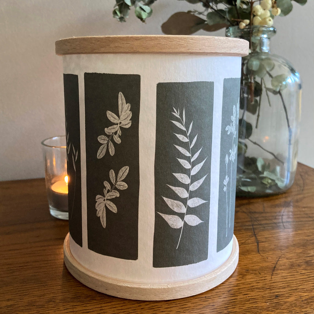 Green Leaves Candle Cover