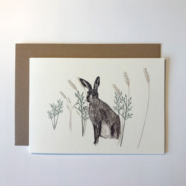 Wild Hare Greetings Card